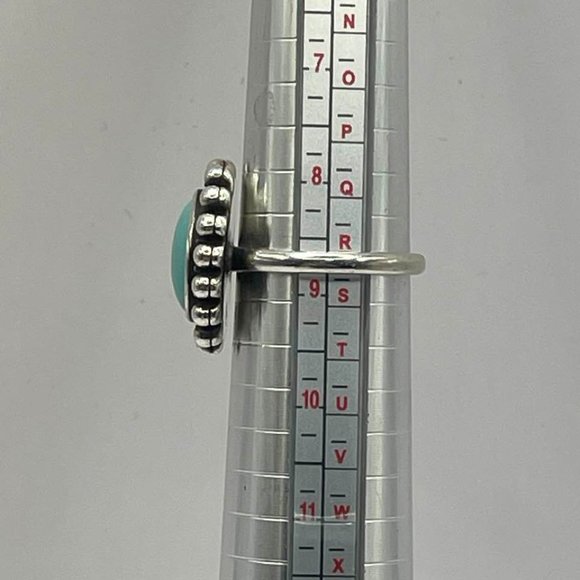 James Avery Retired Design Large Oval Turquoise Santorini Silver Ring - Picture 8 of 16